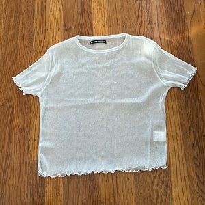Brandy Melville Sheer Sparkle Tee